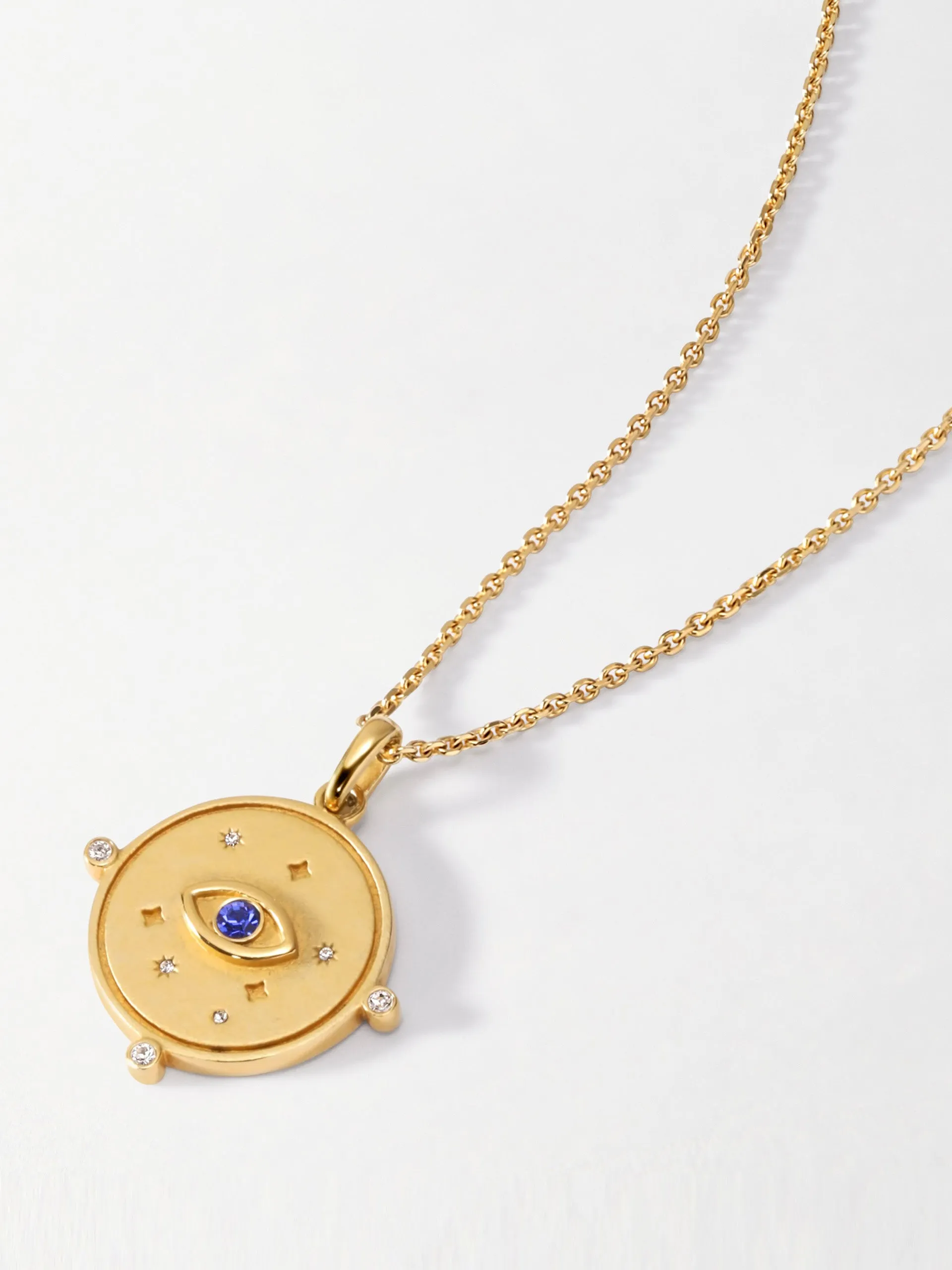 Gold visionary charm necklace