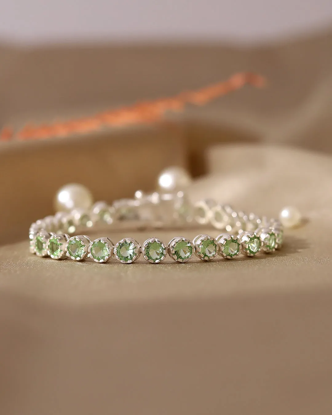 Green Apple Round Zirconia Tennis Bracelet