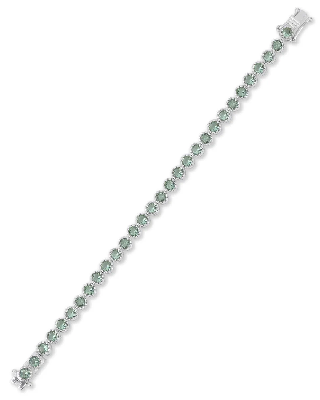 Green Apple Round Zirconia Tennis Bracelet