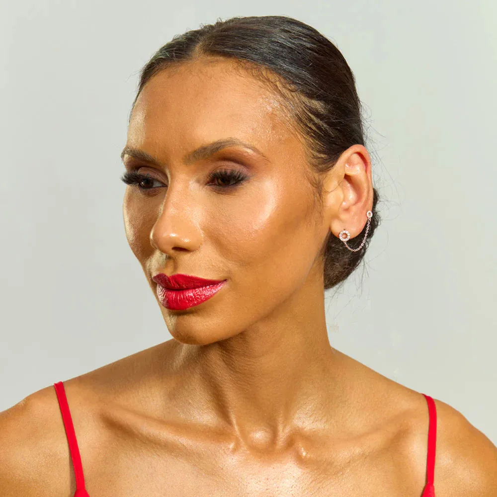 Halo Double Post Earring