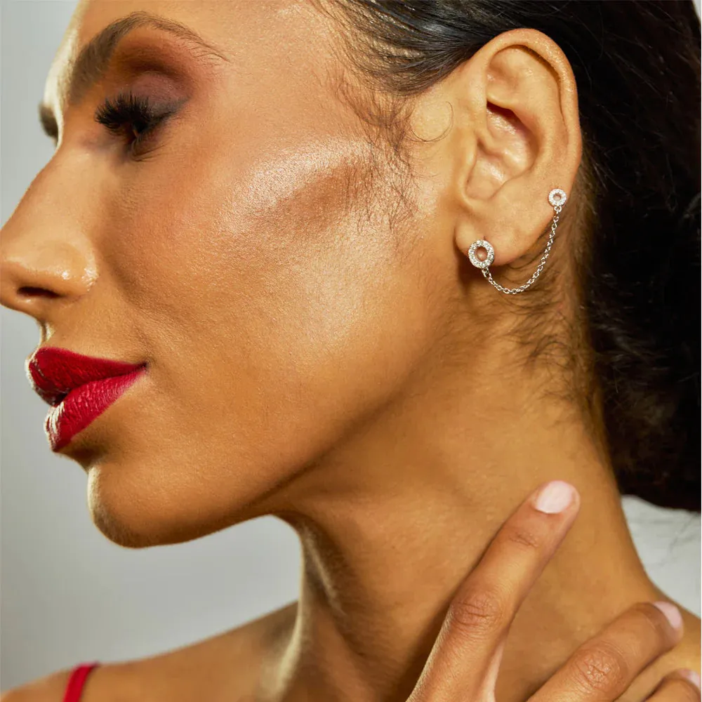 Halo Double Post Earring