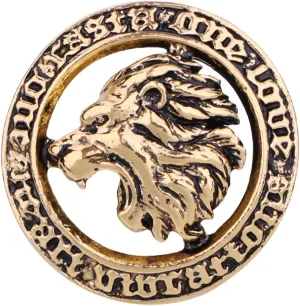 HETICA Vintage Brooch for Women Men - Round Lion Head Brooch Fashion Brooch for Men Women