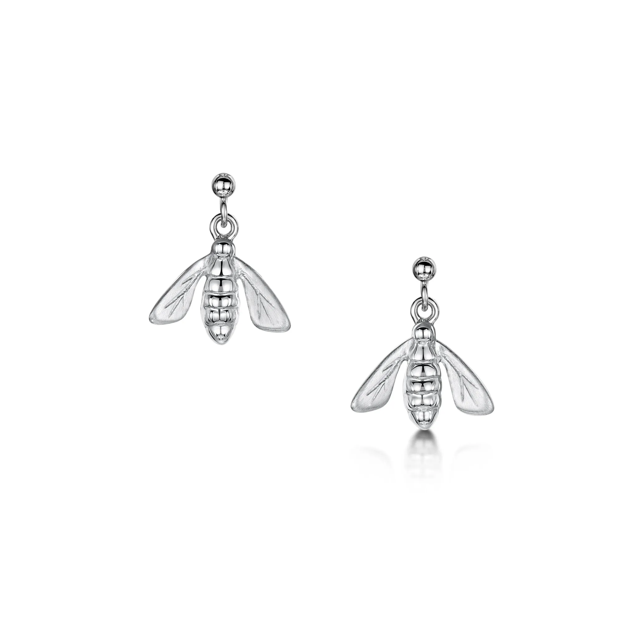 Honeybee Small Drop Earrings in Sterling Silver