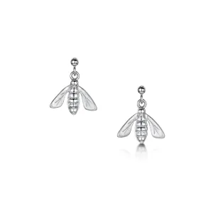 Honeybee Small Drop Earrings in Sterling Silver