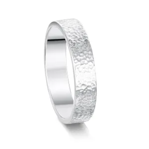 Honeycomb 5mm Textured Ring in Sterling Silver