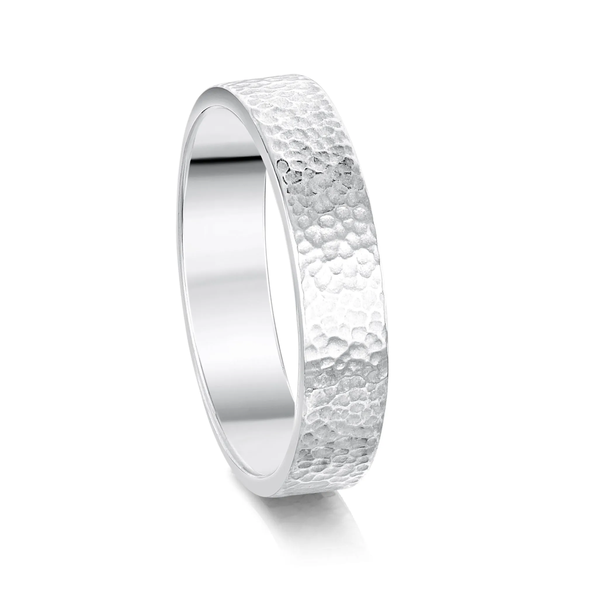 Honeycomb 5mm Textured Ring in Sterling Silver