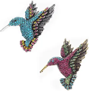 Hummingbird Brooch,2pcs Brooches And Pins for Women Vintage,Hummingbird Pin Bird Brooch a Thoughtful Gift for Birthdays,Holidays or Any Special Occasion