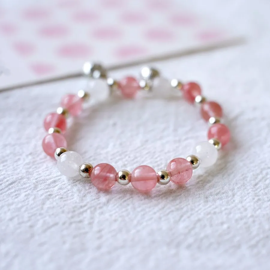 Japanese Style Lucky Cat  Crystal Beaded Bracelet Women