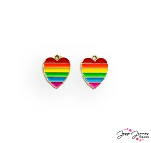 JJB Rainbow Love Charm Pair