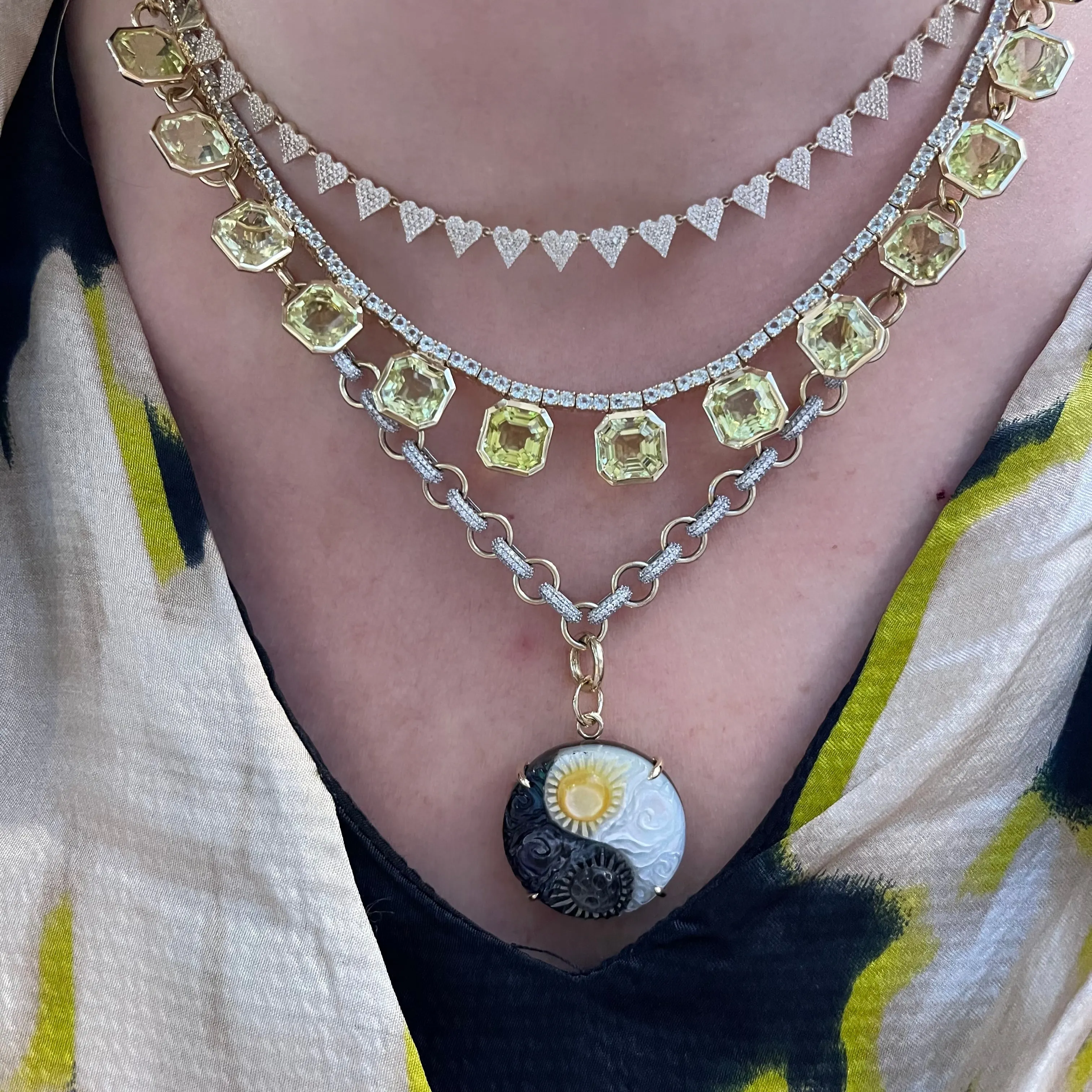 Lemon Drop Citrine & Topaz Collar Necklace