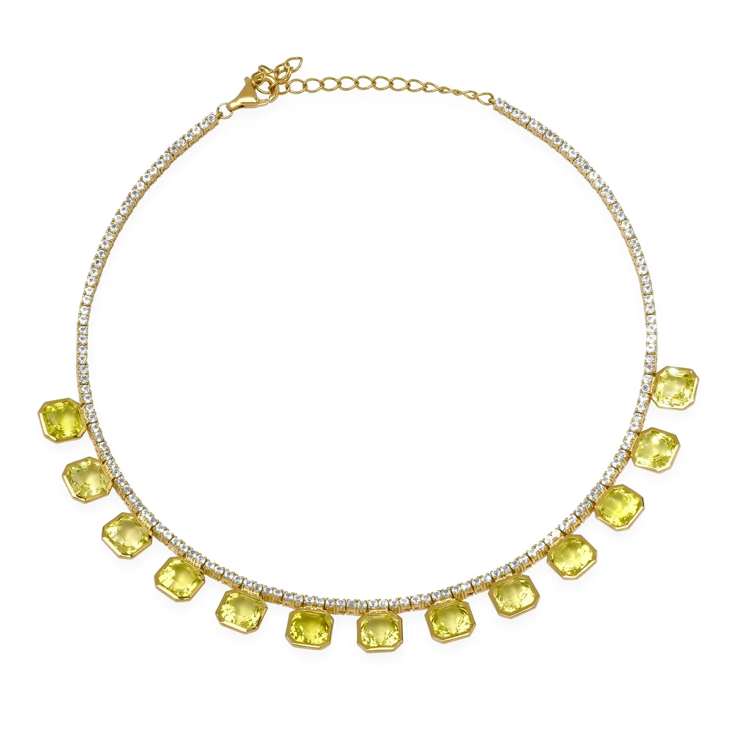 Lemon Drop Citrine & Topaz Collar Necklace