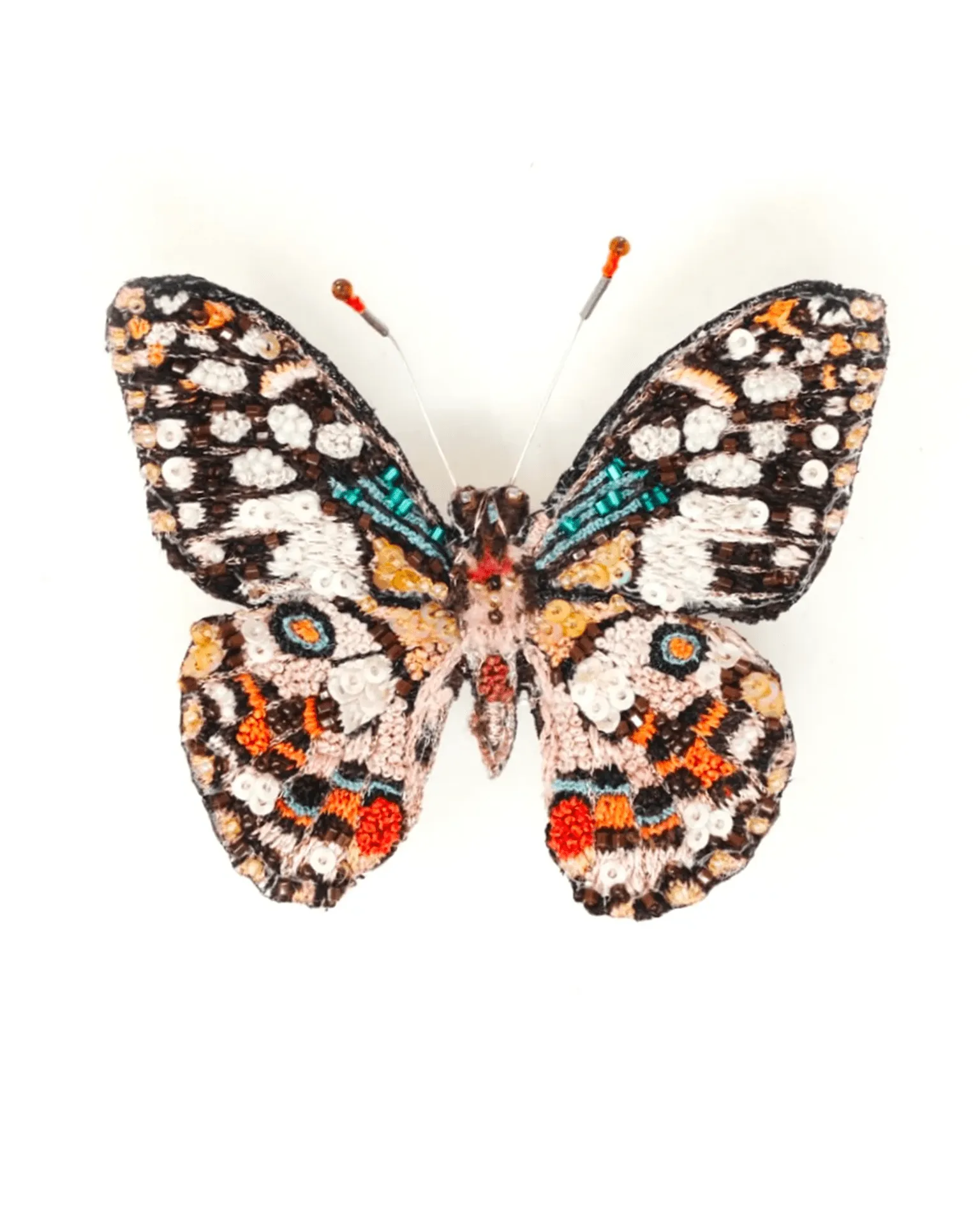 Lime Swallowtail Butterfly Brooch Pin
