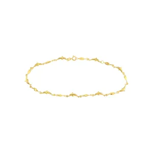 Marquise Twist and Dolphin Adjustable Anklet