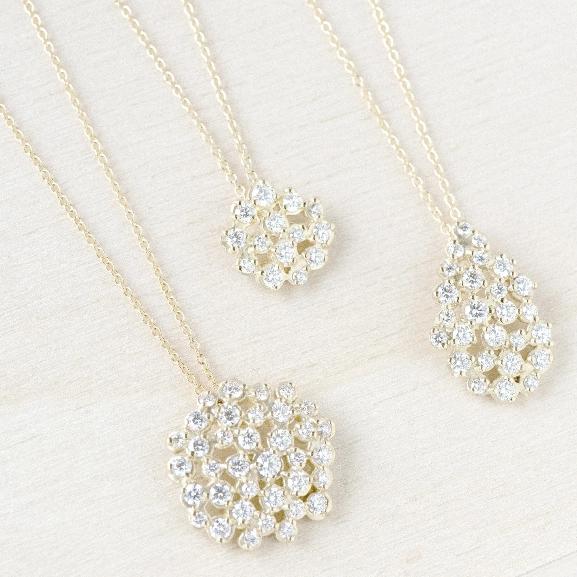Medium Diamond Cluster Necklace