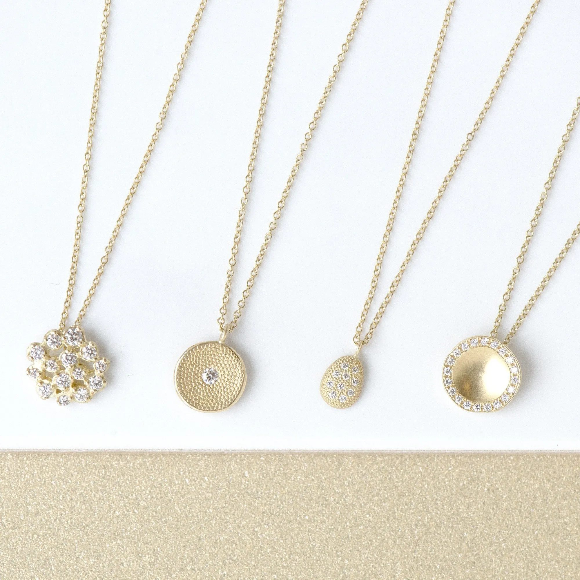 Medium Diamond Cluster Necklace