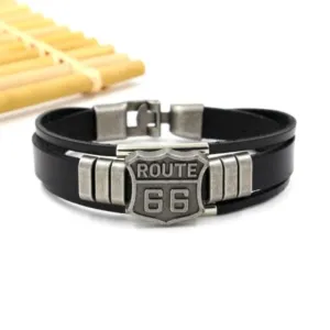 Men's Route 66 Vintage Style Bracelet