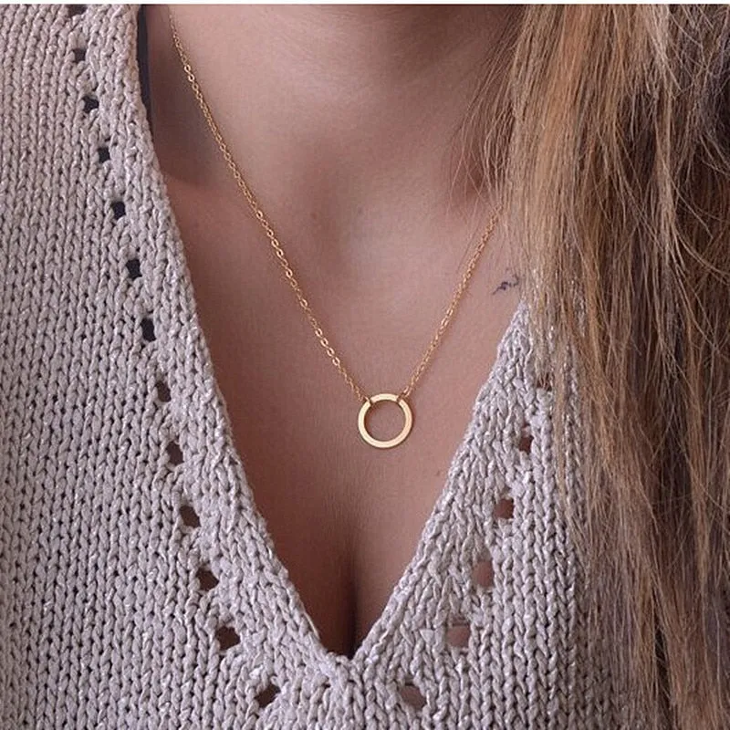 New European Lock Pendants Women Necklaces Exaggerated Gold Color Chain Neckalces Personality Collars for Female colar choker