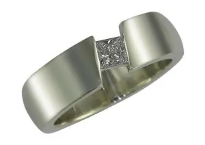 Palladium & Princess Cut Diamond