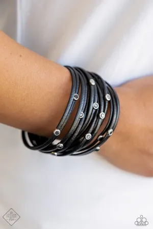 Paparazzi Bracelet Fashion Fix Dec 2020 ~ Fearlessly Layered - Black