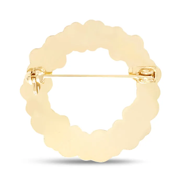 Poppy Wreath Gold Pin Badge