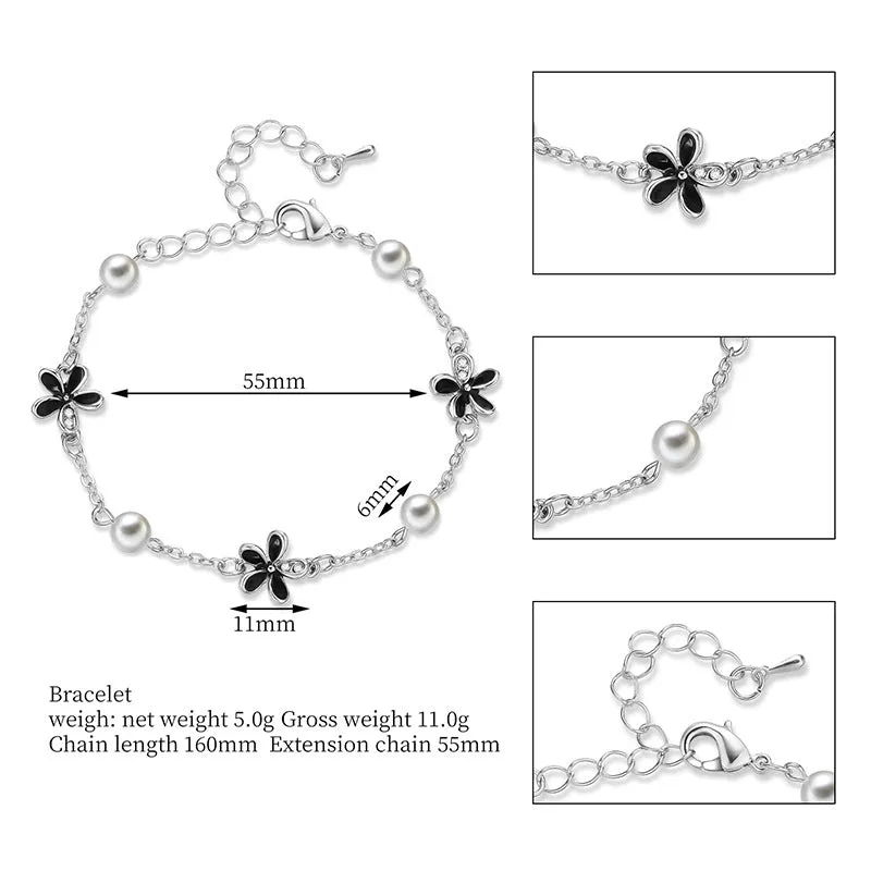 Popular Style Dripping Cute Flower Alloy Bracelet