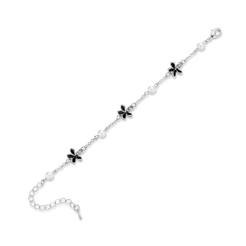 Popular Style Dripping Cute Flower Alloy Bracelet