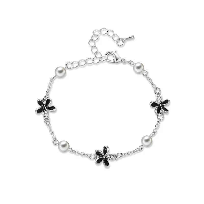 Popular Style Dripping Cute Flower Alloy Bracelet