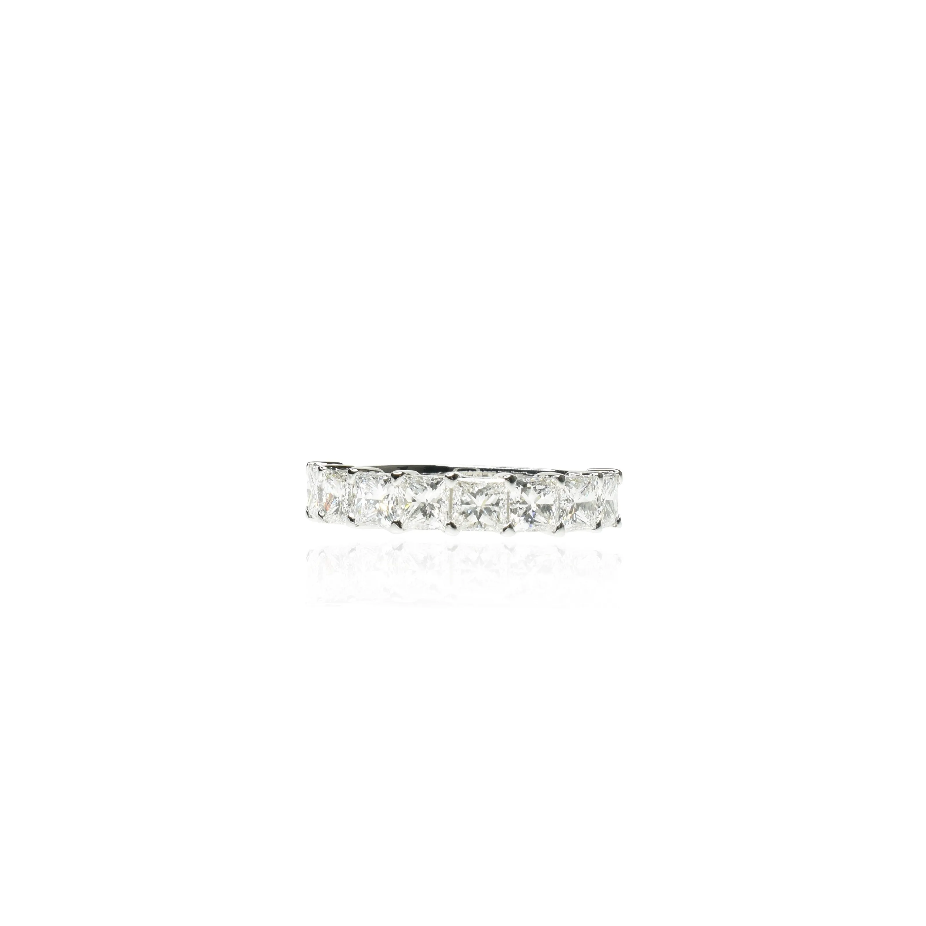 Princess Cut Half Eternity Band