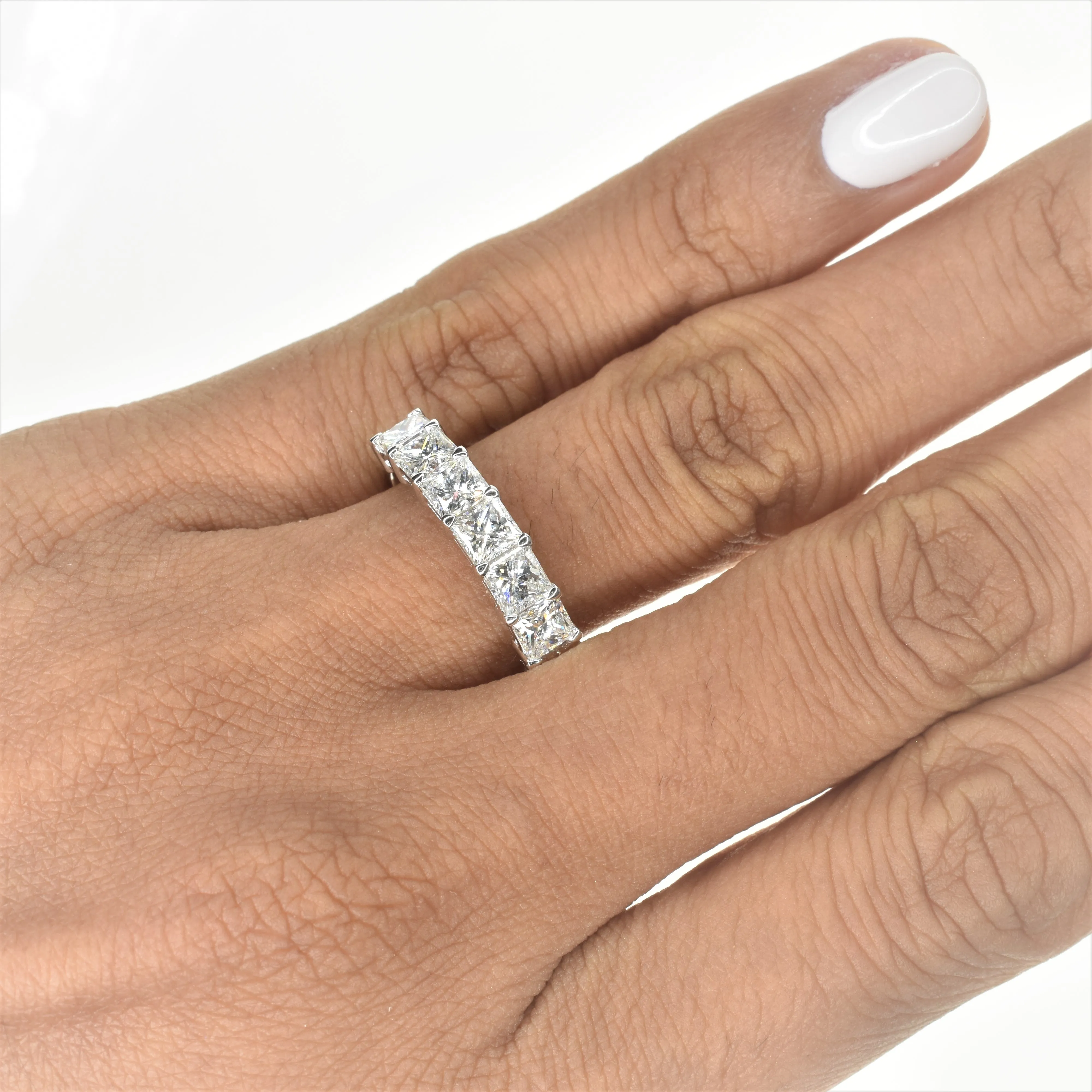Princess Cut Half Eternity Band