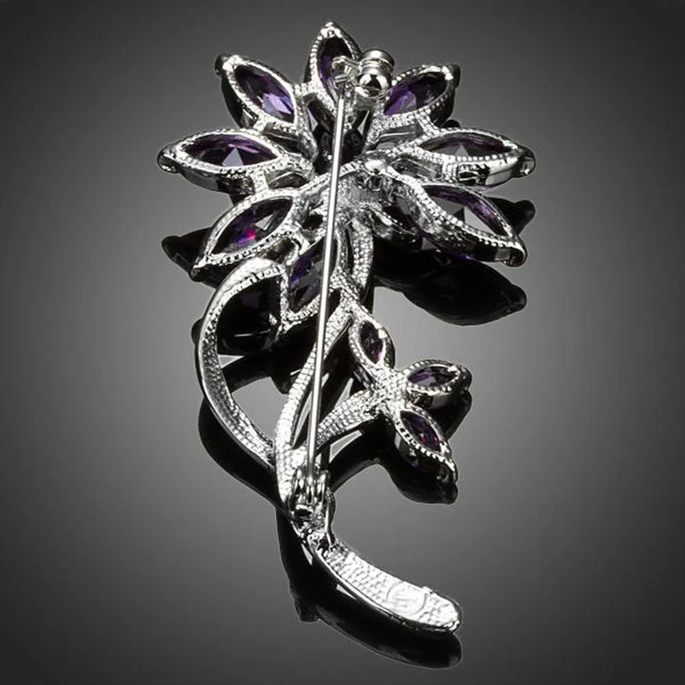 Purple Flower Pin Brooch