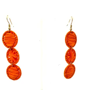 Raffia Triple Drop Earrings