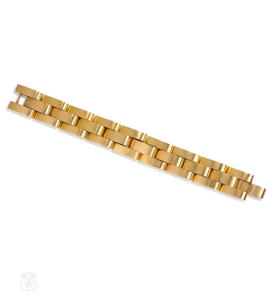 Retro gold "escalator" style bracelet