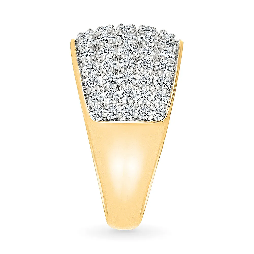 Saisha Gold & Diamond Sparkle Ring