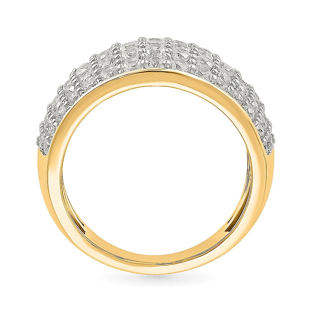 Saisha Gold & Diamond Sparkle Ring