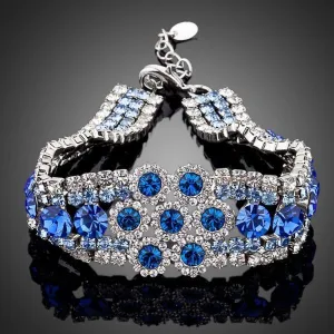 Sea Blue Princess Style Crystal Bracelet