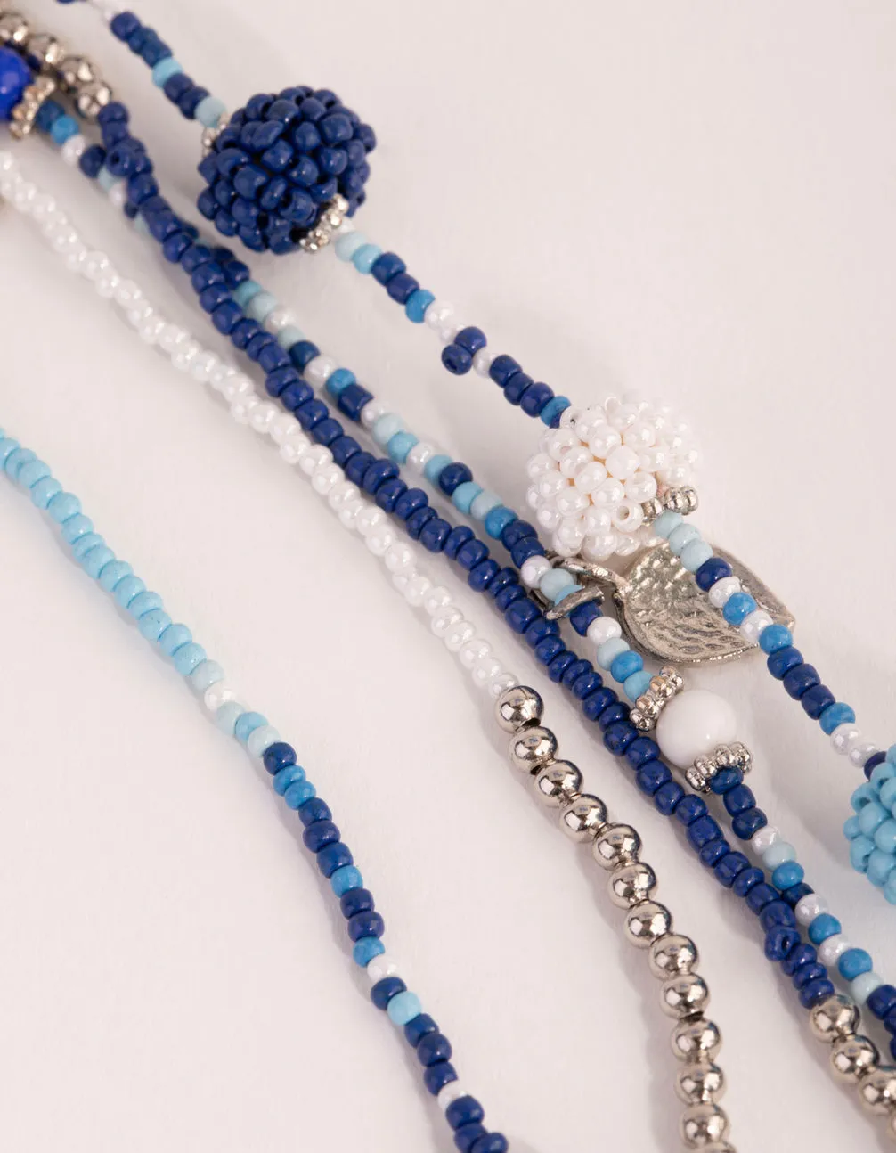 Seed Bead Layered Long Necklace
