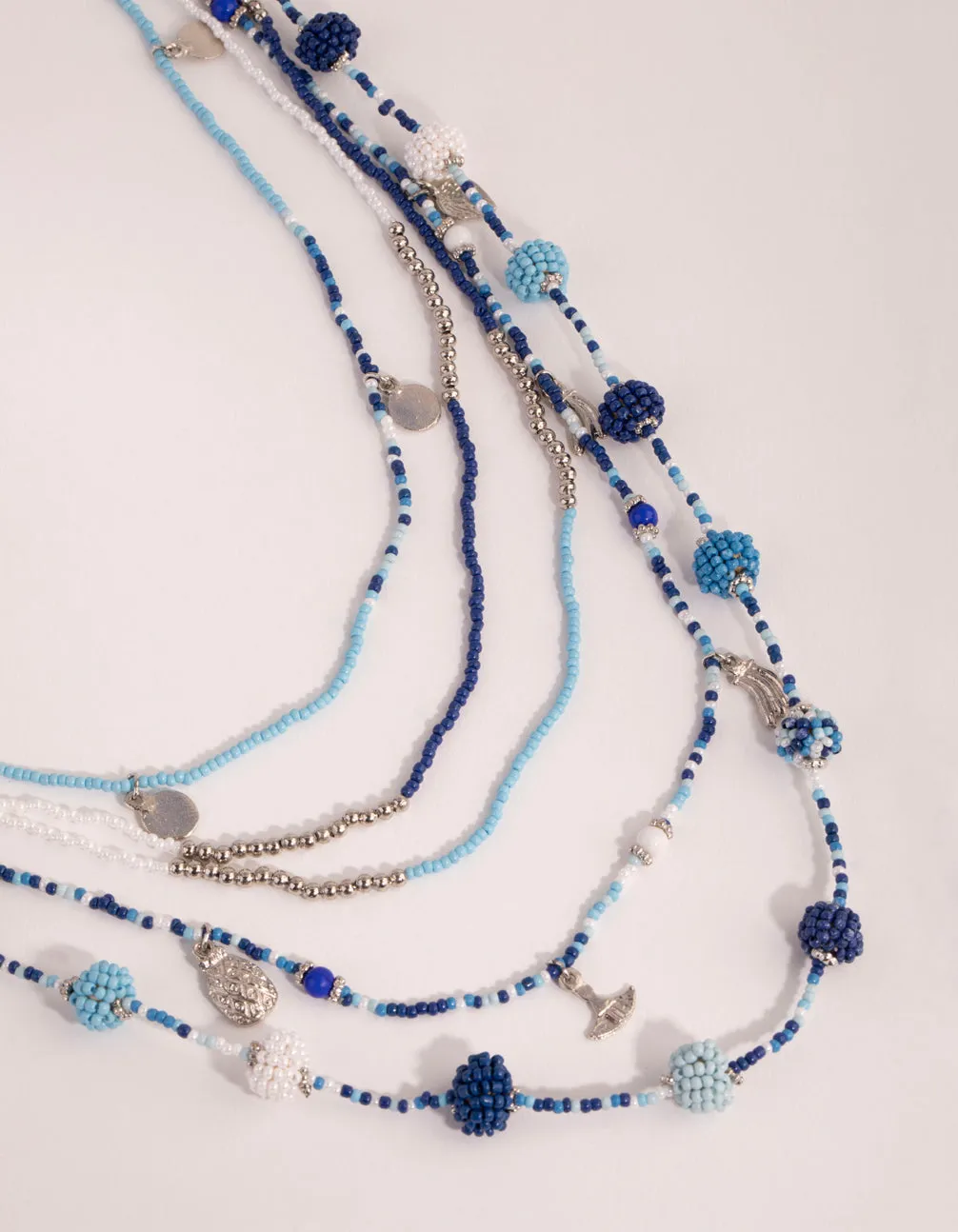 Seed Bead Layered Long Necklace