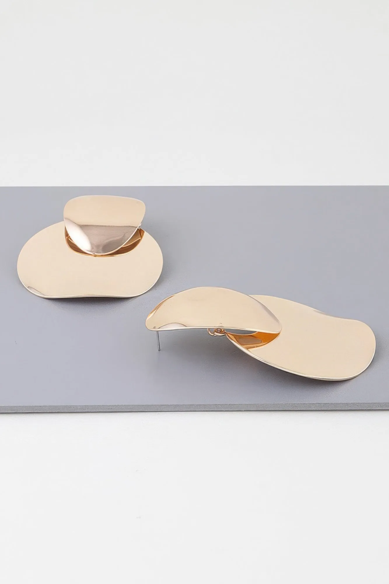 Shiny Modern Disc Earrings