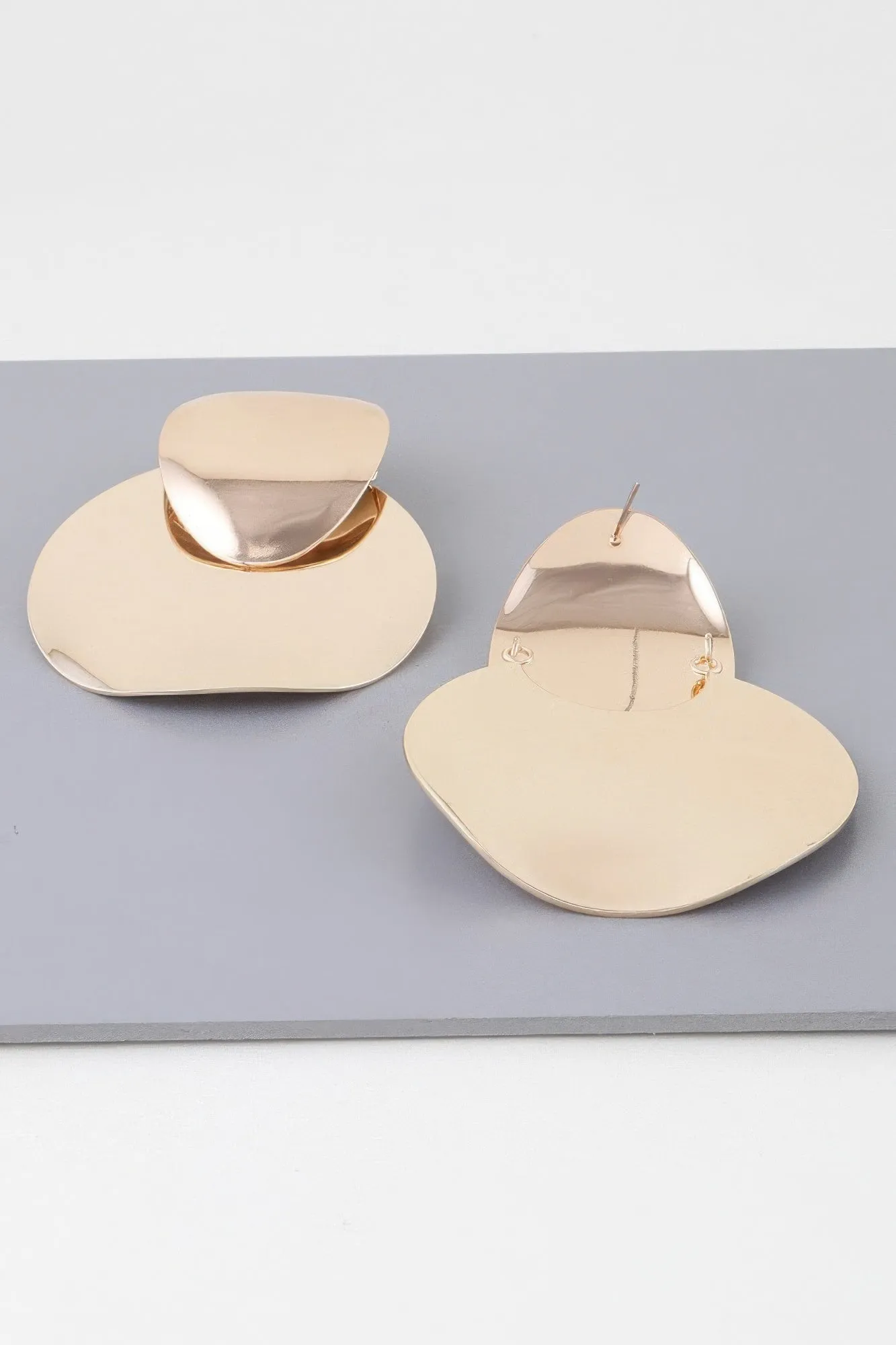 Shiny Modern Disc Earrings