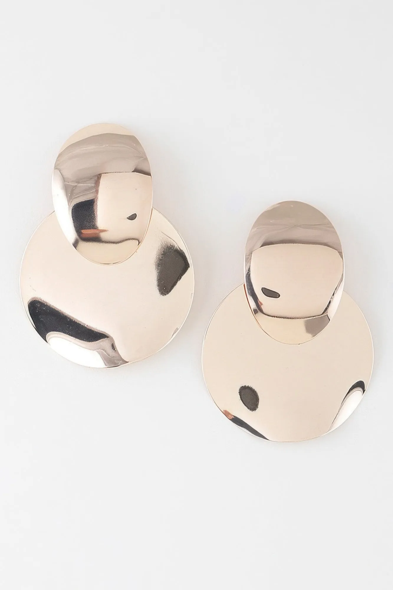 Shiny Modern Disc Earrings
