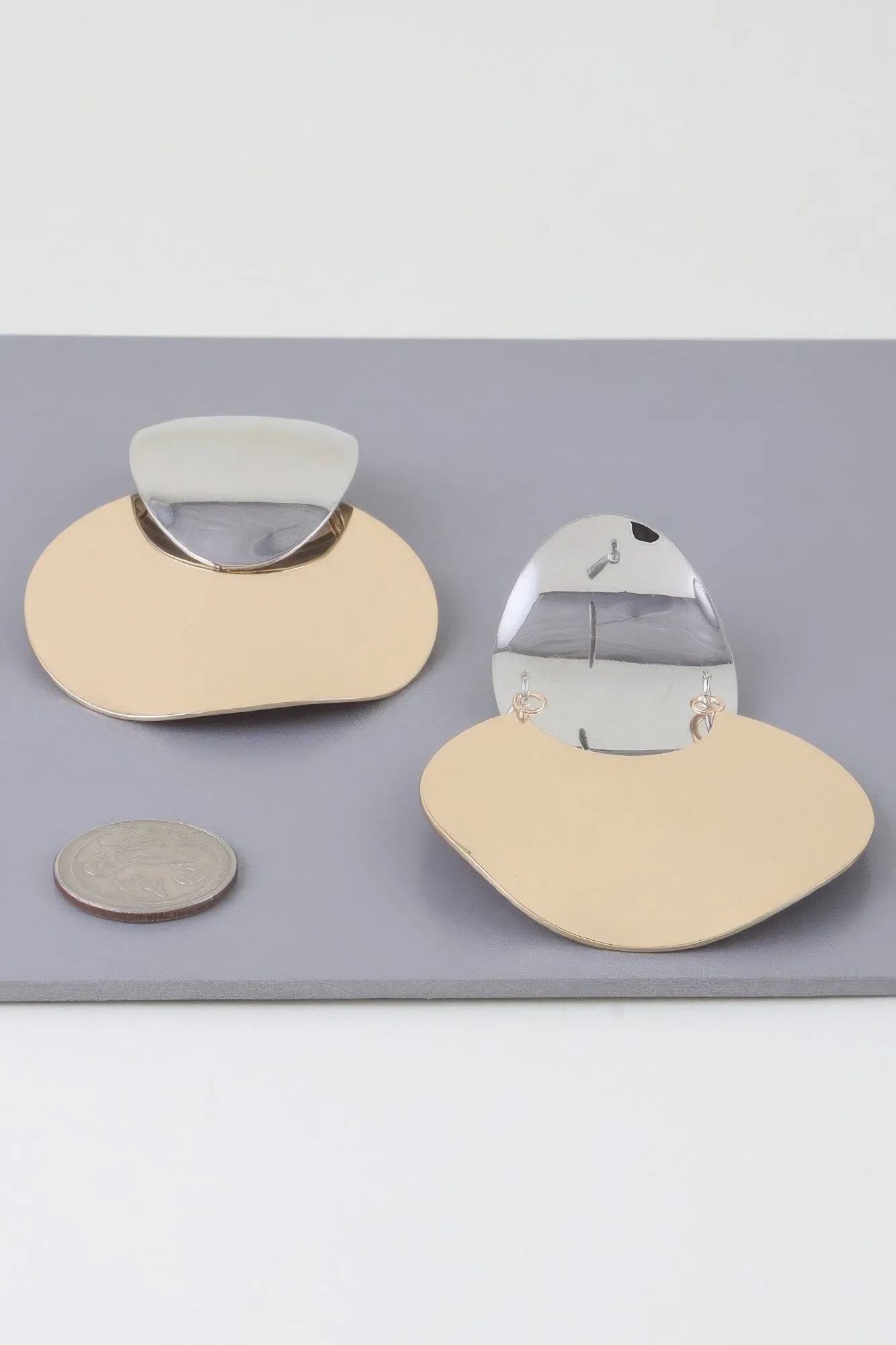 Shiny Modern Disc Earrings