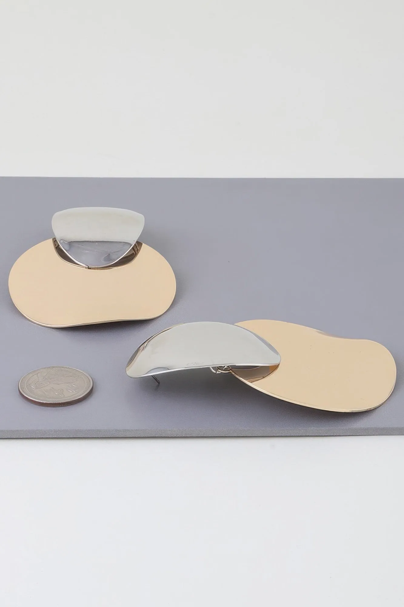 Shiny Modern Disc Earrings