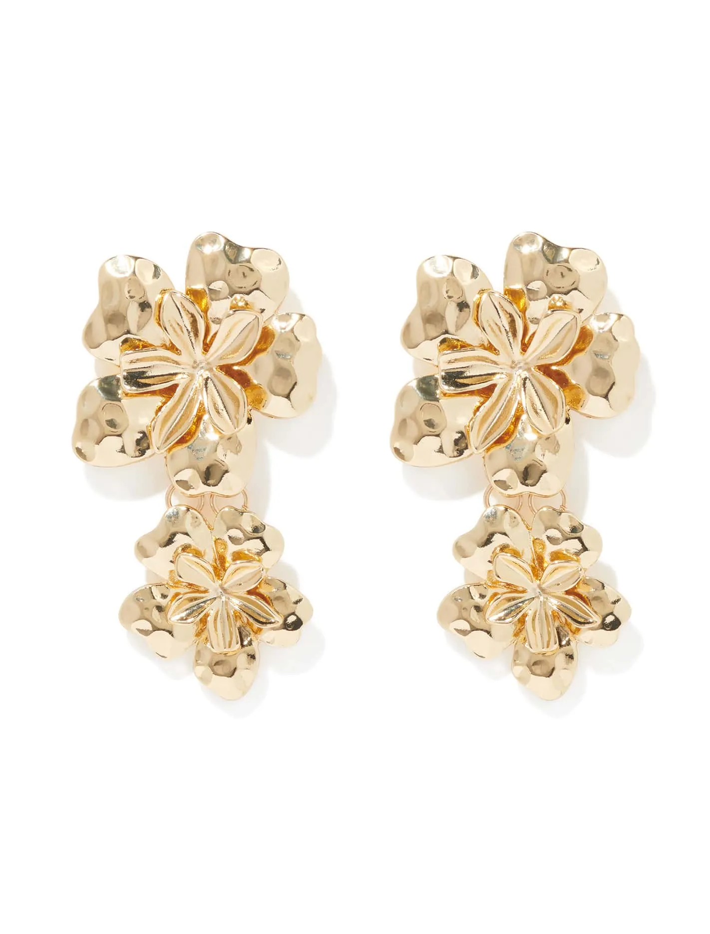 Signature Laila Statement Metal Flower Earrings