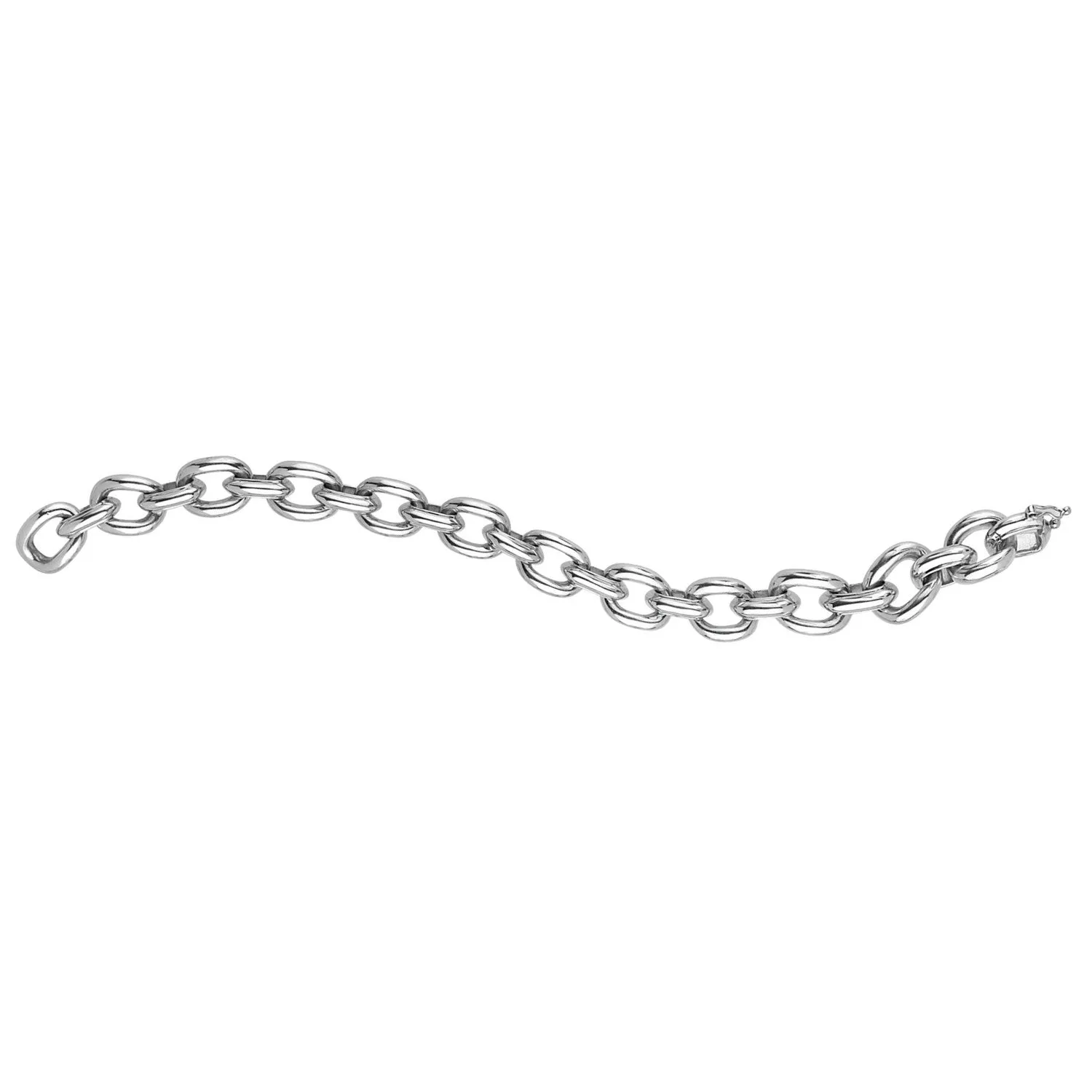 Silver Oval Link Bracelet