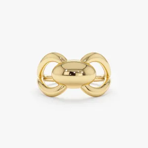 Solid Gold Bow Ring, Izee
