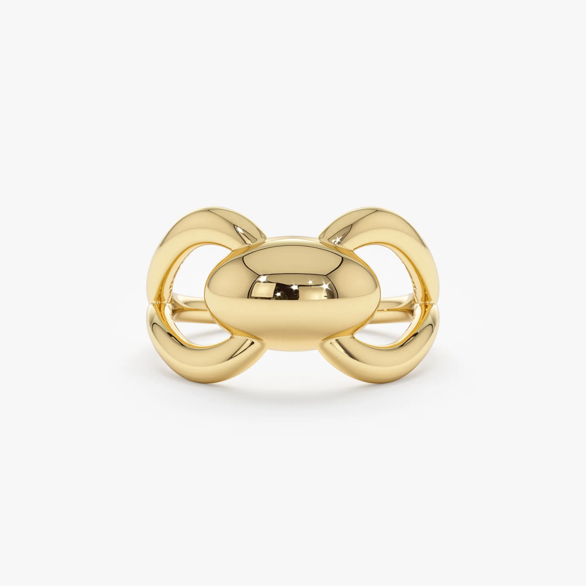 Solid Gold Bow Ring, Izee