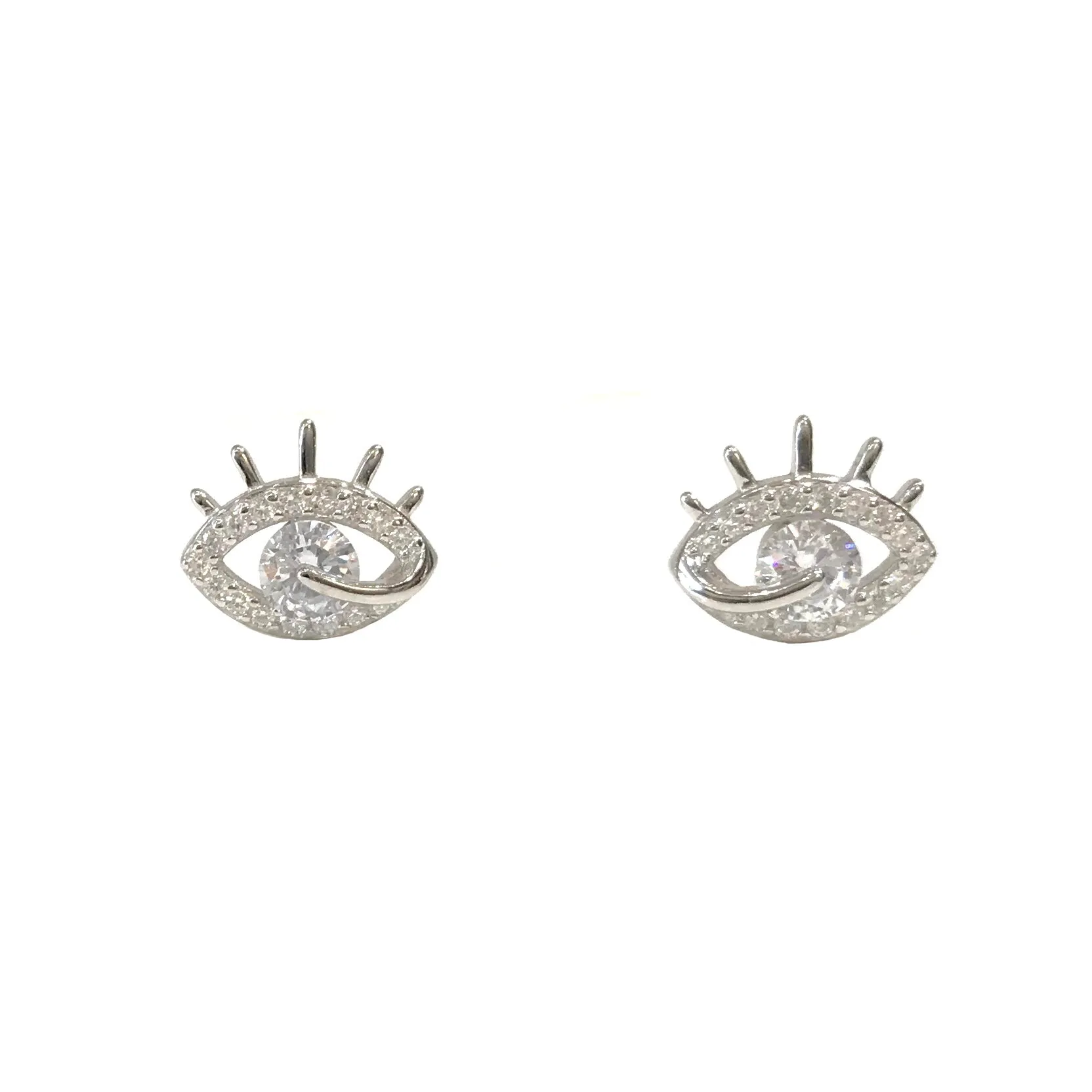 Sparkle Evil Eye Lash Earrings