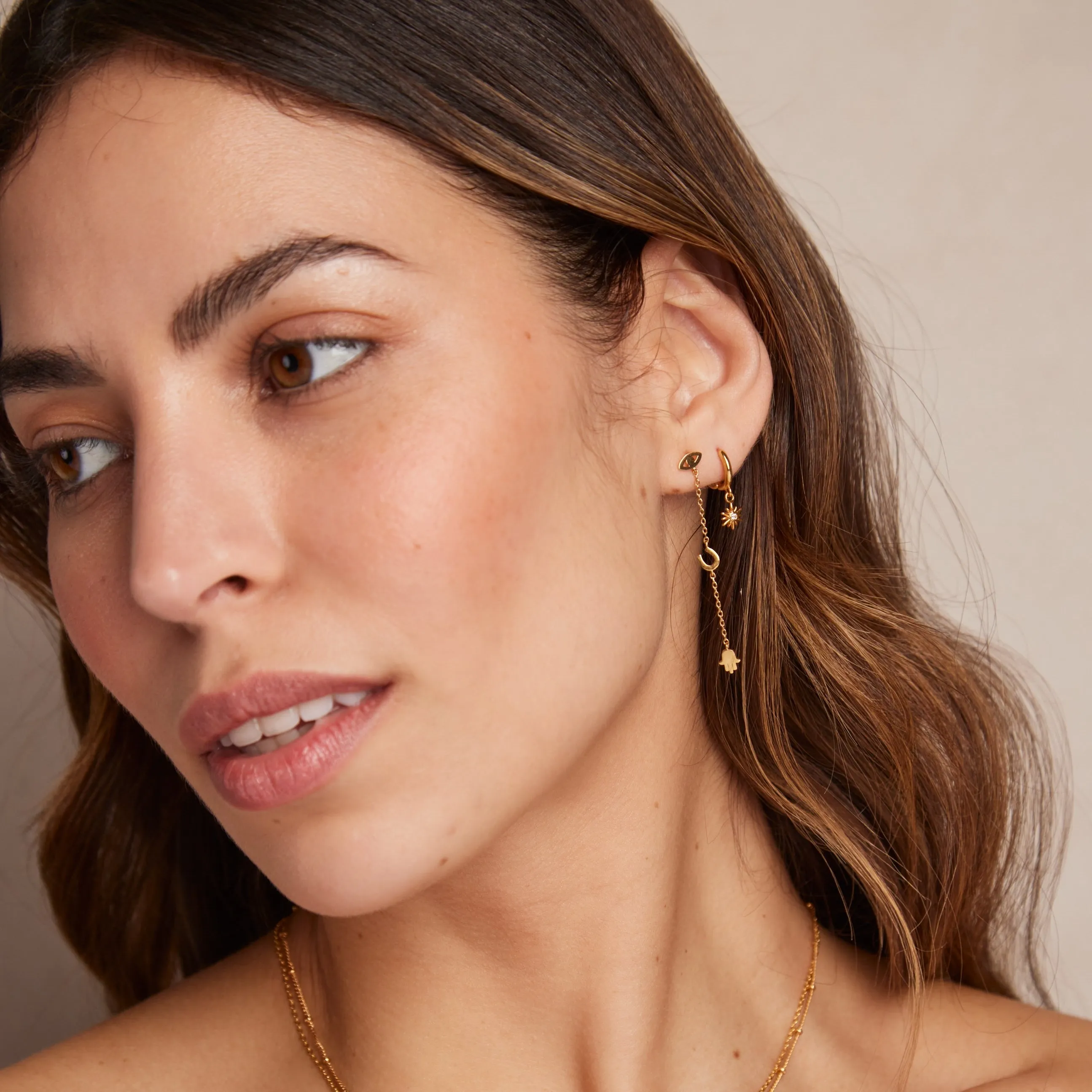 Spiritual Charm Drop Earrings