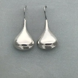 Sterling Silver Large Shiny Teardrops