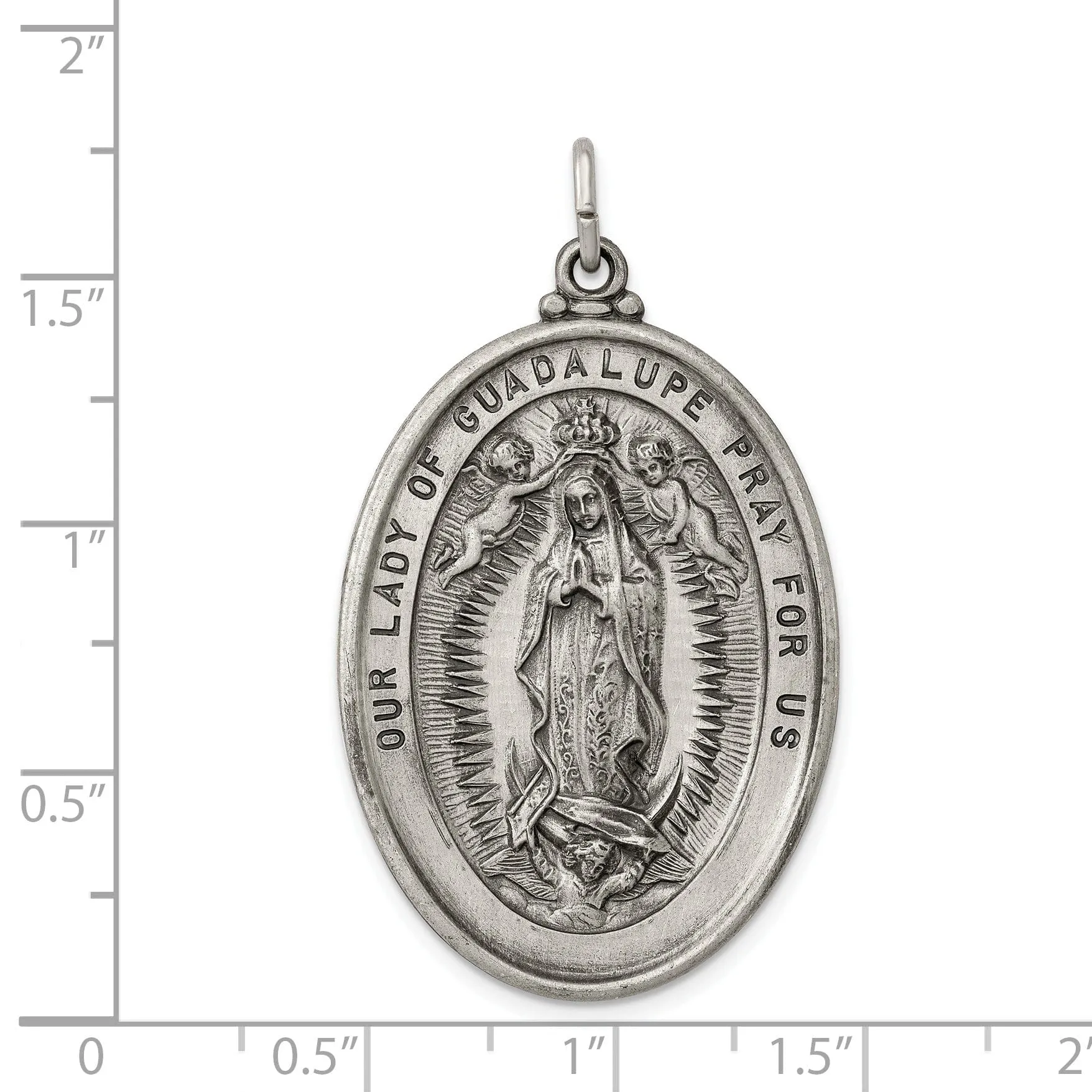 Sterling Silver Our Lady of Guadalupe Medal